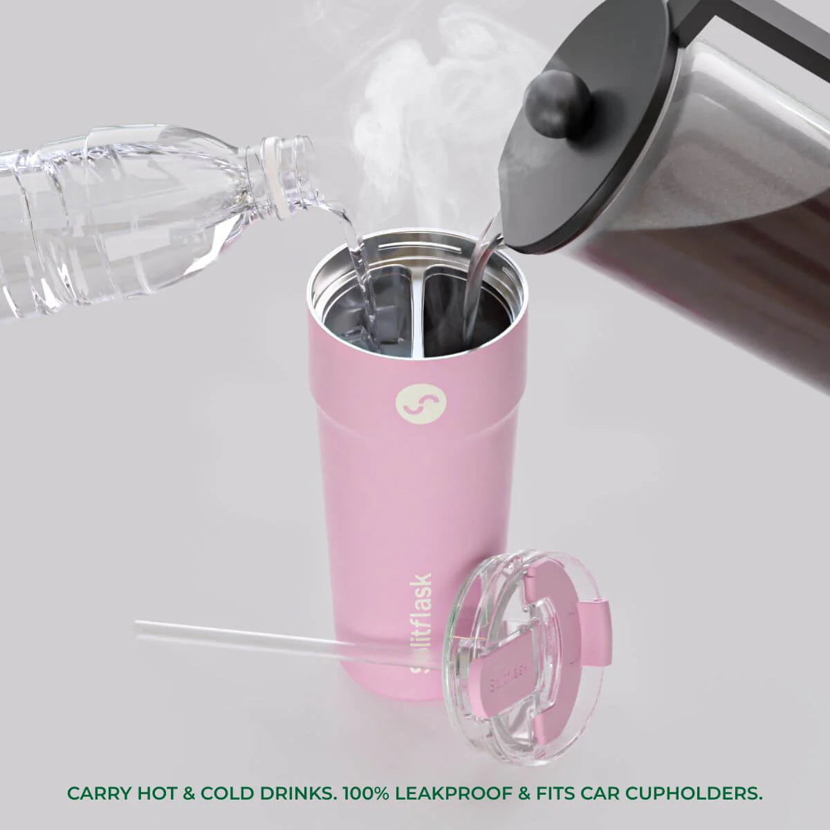 2-IN-1 Stainless Steel Travel Mug (30 oz - 887 ml)
