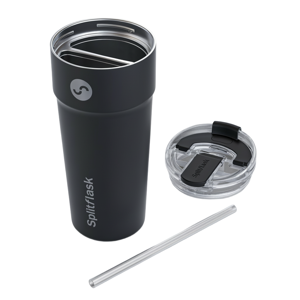 2-IN-1 Stainless Steel Travel Mug (30 oz - 887 ml)